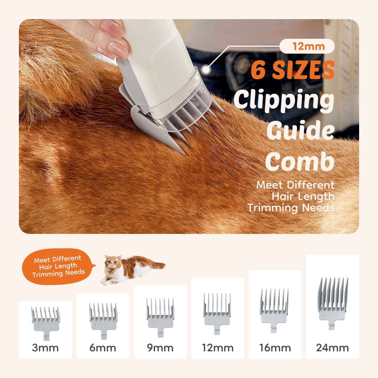 2.5L Pet Grooming Vacuum Kit – 3 Suction Modes, 5 Tools & Low-Noise Cordless Clippers