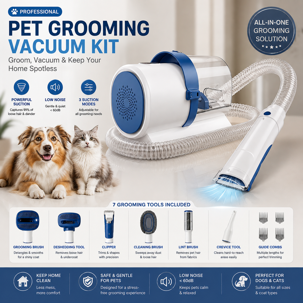 pet grooming vacuum kit